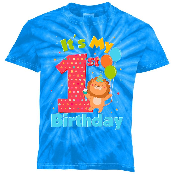 Cute It's My First 1st Birthday Kids Tie-Dye T-Shirt