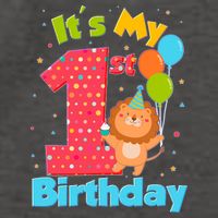 Cute It's My First 1st Birthday Vector Backpack