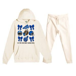 Cheer In My Cheerleader Era Cheer Coquette Football Premium Hooded Sweatsuit Set