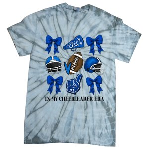 Cheer In My Cheerleader Era Cheer Coquette Football Tie-Dye T-Shirt