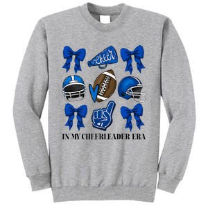 Cheer In My Cheerleader Era Cheer Coquette Football Tall Sweatshirt