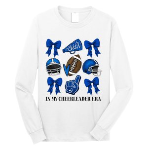 Cheer In My Cheerleader Era Cheer Coquette Football Long Sleeve Shirt