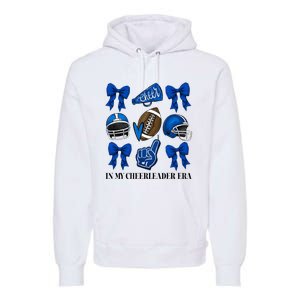 Cheer In My Cheerleader Era Cheer Coquette Football Premium Hoodie