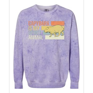 Capybara Is My Spirit Animal. Funny Capybaras Lovers Colorblast Crewneck Sweatshirt