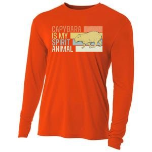 Capybara Is My Spirit Animal. Funny Capybaras Lovers Cooling Performance Long Sleeve Crew