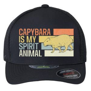 Capybara Is My Spirit Animal. Funny Capybaras Lovers Flexfit Unipanel Trucker Cap