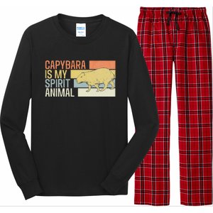 Capybara Is My Spirit Animal. Funny Capybaras Lovers Long Sleeve Pajama Set