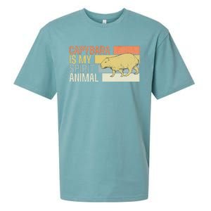 Capybara Is My Spirit Animal. Funny Capybaras Lovers Sueded Cloud Jersey T-Shirt