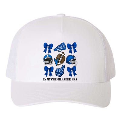 Cheer In My Cheerleader Era Cheer Coquette Football Yupoong Adult 5-Panel Trucker Hat