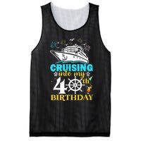 Cruising Into My 40th Birthday 40 Year Old Cruise Birthday Mesh Reversible Basketball Jersey Tank