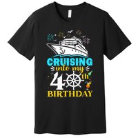 Cruising Into My 40th Birthday 40 Year Old Cruise Birthday Premium T-Shirt