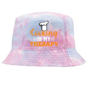 Cooking Is My Therapy Cook Baking Baker Chef Gift Tie-Dyed Bucket Hat