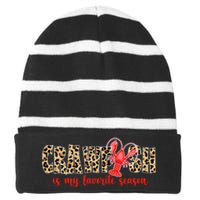 Crawfish Is My Favorite Season Striped Beanie with Solid Band