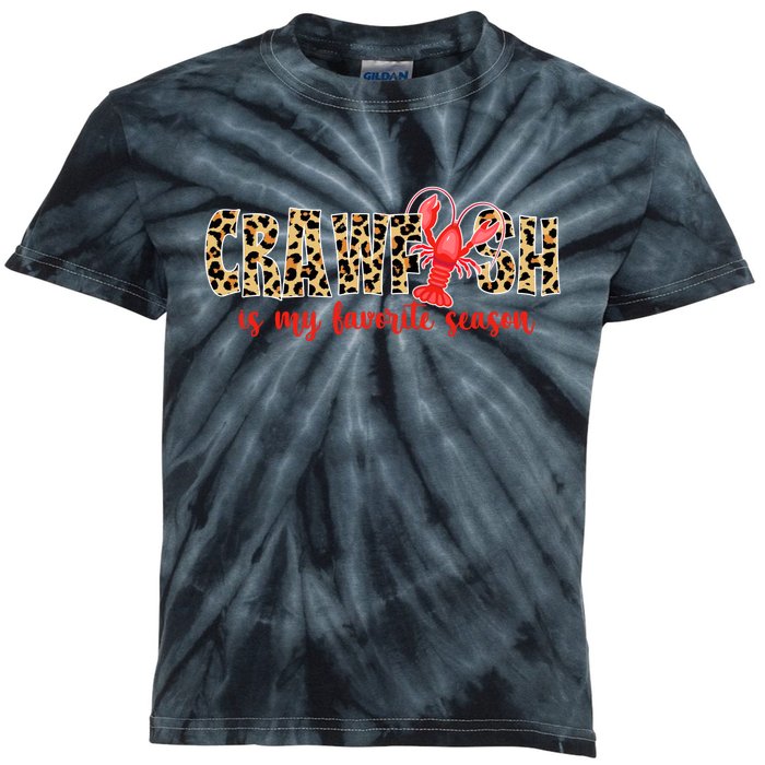 Crawfish Is My Favorite Season Kids Tie-Dye T-Shirt