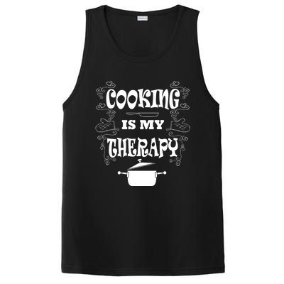 Cooking Is My Therapy Ironic Baking Chef Gift PosiCharge Competitor Tank