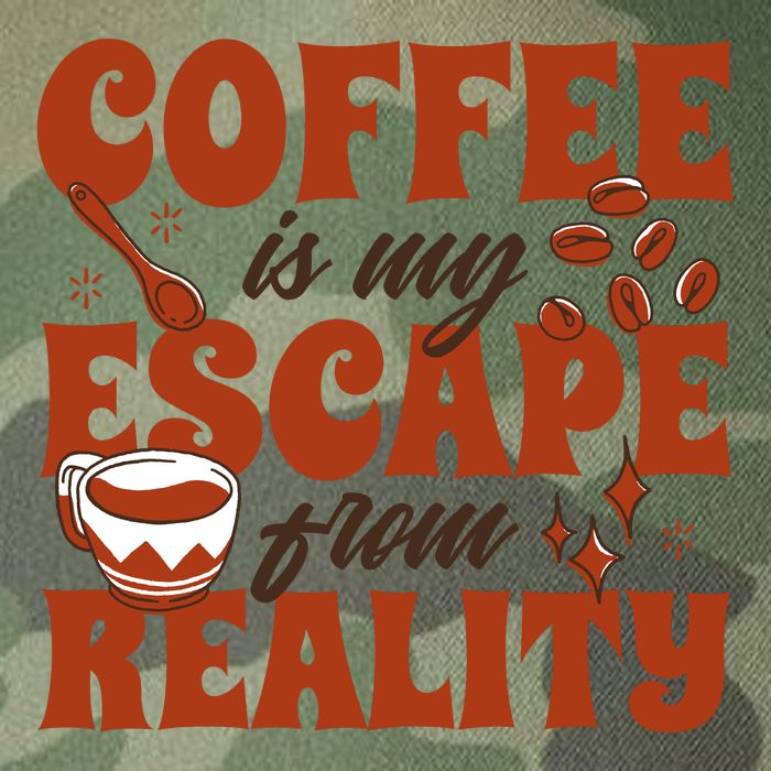 Coffee Is My Escape From Reality Caffeine Lover Legacy Tie Dye Trucker Hat