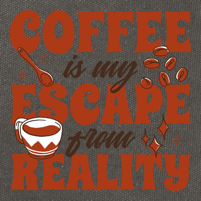 Coffee Is My Escape From Reality Caffeine Lover Cotton Canvas Backpack