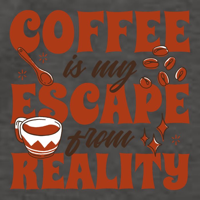 Coffee Is My Escape From Reality Caffeine Lover Vector Backpack