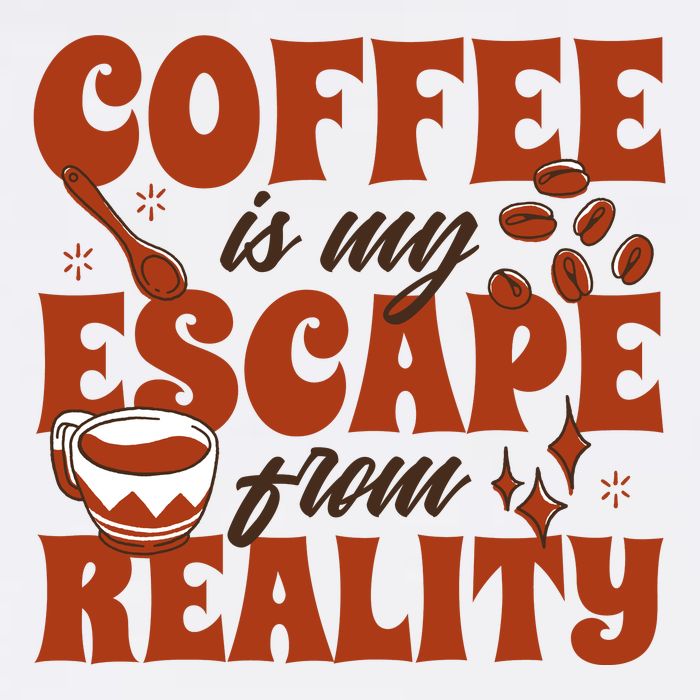Coffee Is My Escape From Reality Caffeine Lover Flatbill Hat