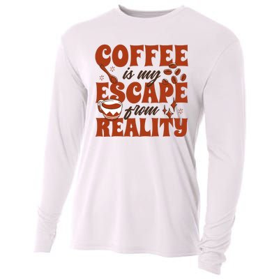 Coffee Is My Escape From Reality Caffeine Lover Cooling Performance Long Sleeve Crew