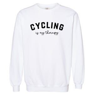 Cycling Is My Therapy Garment-Dyed Sweatshirt