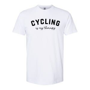 Cycling Is My Therapy Softstyle CVC T-Shirt