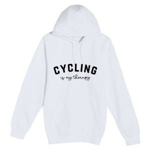 Cycling Is My Therapy Premium Pullover Hoodie