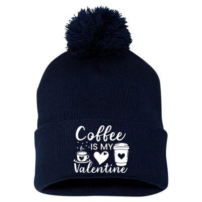 Coffee Is My Valentine Valentine Coffee Pom Pom 12in Knit Beanie