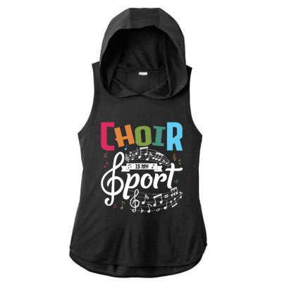 Choir Is My Sport Funny Choir Singer Singing Lover Ladies PosiCharge Tri-Blend Wicking Draft Hoodie Tank