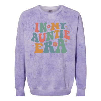 Cute In My Auntie Era Fun Aunt Colorblast Crewneck Sweatshirt