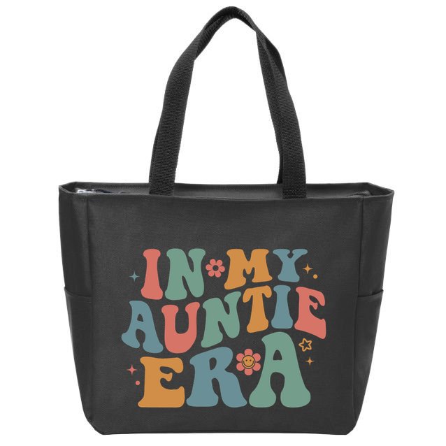 Cute In My Auntie Era Fun Aunt Zip Tote Bag