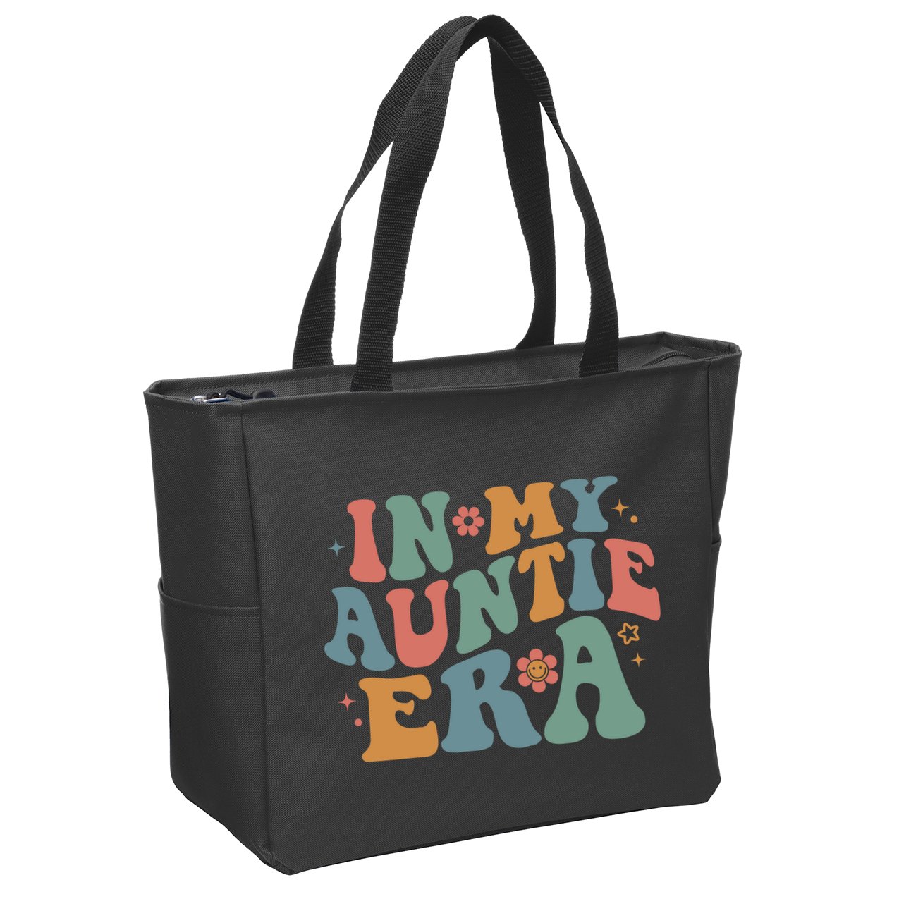Cute In My Auntie Era Fun Aunt Zip Tote Bag