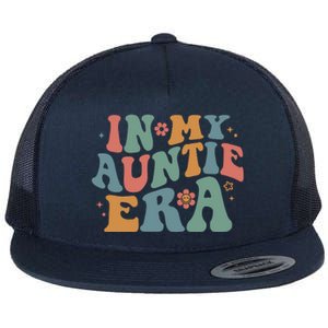 Cute In My Auntie Era Fun Aunt Flat Bill Trucker Hat