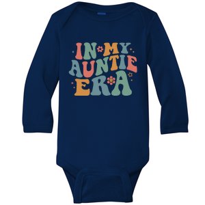 Cute In My Auntie Era Fun Aunt Baby Long Sleeve Bodysuit