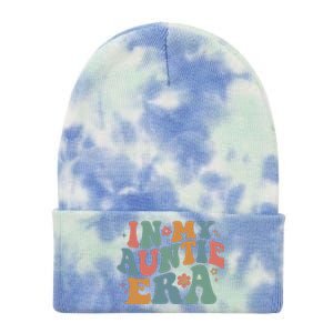 Cute In My Auntie Era Fun Aunt Tie Dye 12in Knit Beanie