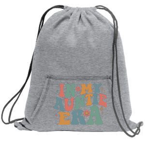 Cute In My Auntie Era Fun Aunt Sweatshirt Cinch Pack Bag