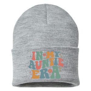 Cute In My Auntie Era Fun Aunt Sustainable Knit Beanie