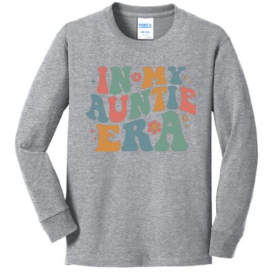 Cute In My Auntie Era Fun Aunt Kids Long Sleeve Shirt