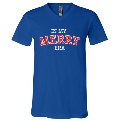 Christmas In My Merry Era Xmas Holiday Christmas Gift V-Neck T-Shirt