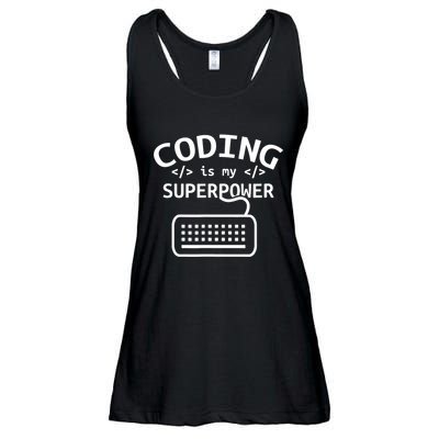 Coding Is My Superpower Coder Code Software Programmer Ladies Essential Flowy Tank