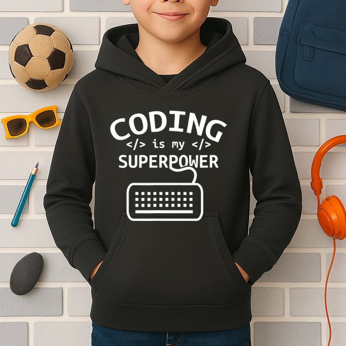 Coding Is My Superpower Coder Code Software Programmer Kids Hoodie