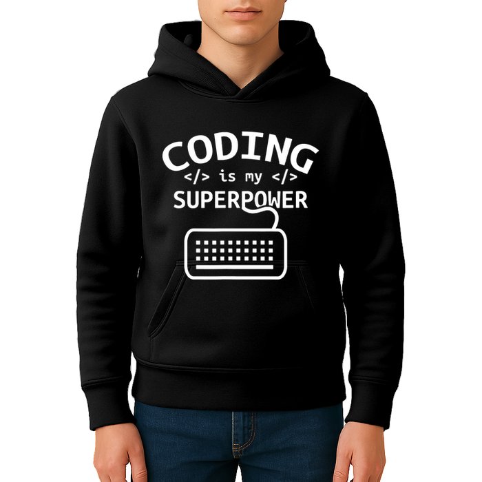 Coding Is My Superpower Coder Code Software Programmer Kids Hoodie
