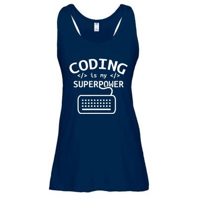 Coding Is My Superpower Coder Code Software Programmer Ladies Essential Flowy Tank