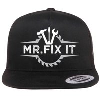 Craft I Mr Fix It I Mechanic Worker Handy Cute Gift Flat Bill Trucker Hat