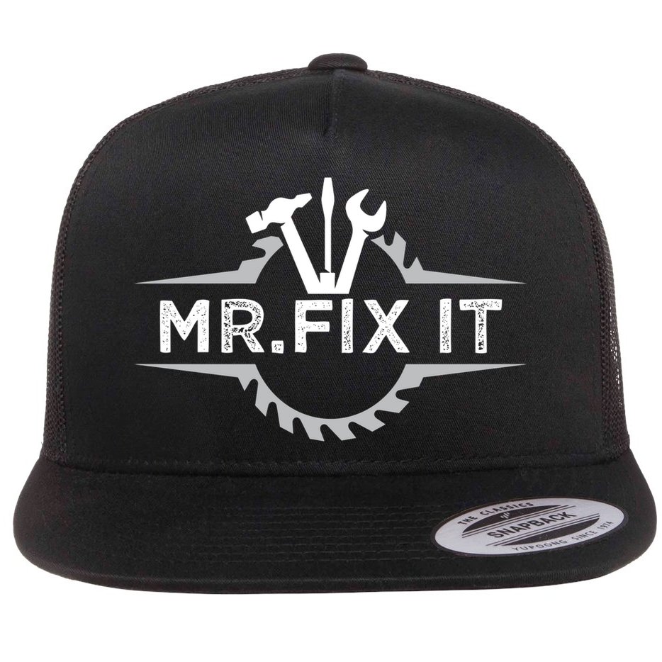 Craft I Mr Fix It I Mechanic Worker Handy Cute Gift Flat Bill Trucker Hat