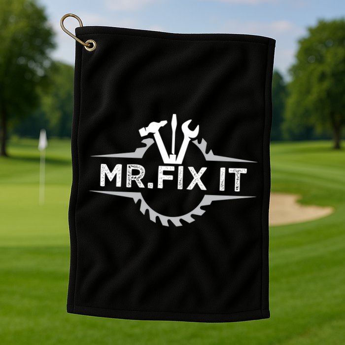 Craft I Mr Fix It I Mechanic Worker Handy Cute Gift Golf Towel