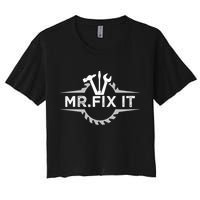 Craft I Mr Fix It I Mechanic Worker Handy Cute Gift Women's Crop Top Tee