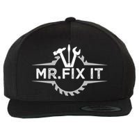 Craft I Mr Fix It I Mechanic Worker Handy Cute Gift Wool Snapback Cap