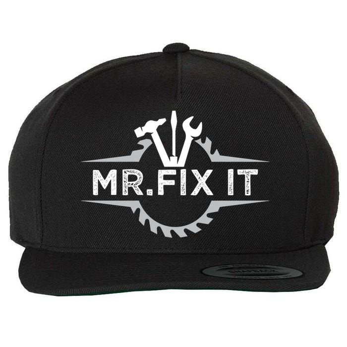 Craft I Mr Fix It I Mechanic Worker Handy Cute Gift Wool Snapback Cap