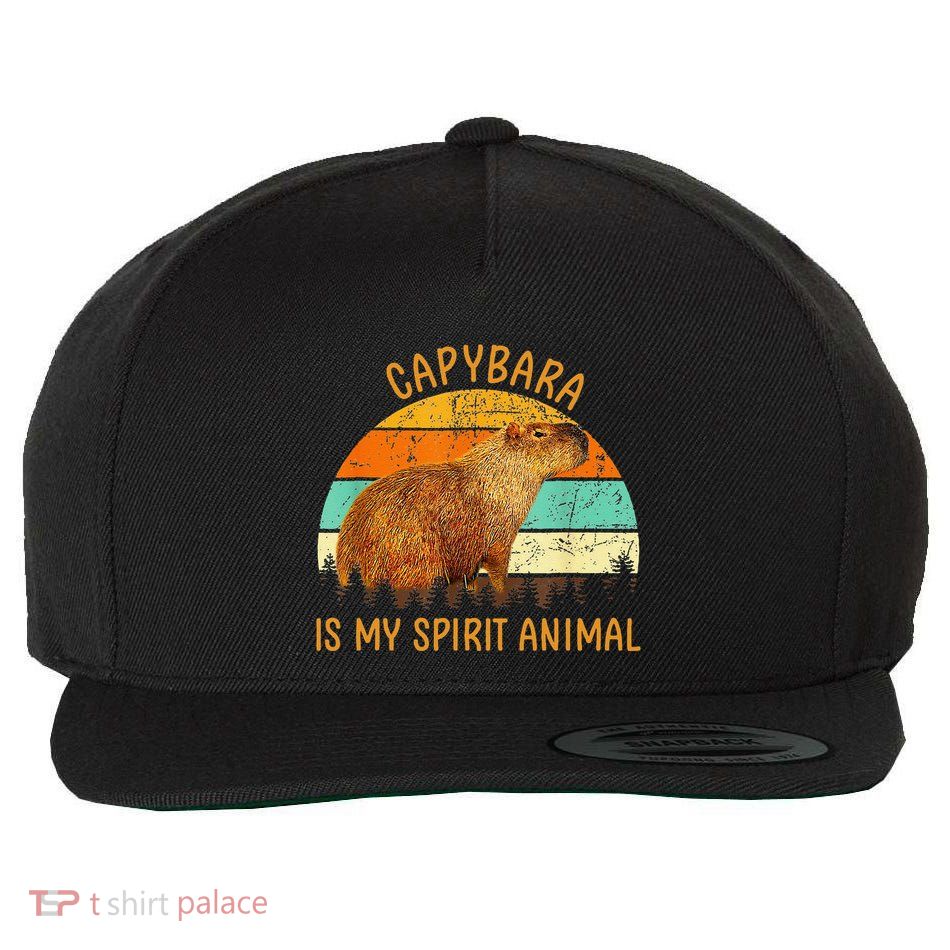 Capybara Is My Spirit Animal Funny Capibara Wool Snapback Cap